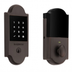 Baldwin Boulder Touchscreen Electronic Deadbolt with Z-Wave Technology and Decorative Passage Lever Set with Arch Rose