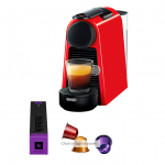 Nespresso Essenza Mini Espresso Machine by De'Longhi, Ruby Red - Ruby Red