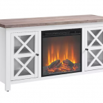 Camden&Wells - Colton Log Fireplace TV Stand for Most TVs up to 55