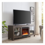 Camden&Wells - Quincy Log Fireplace TV Stand for Most TVs up to 65