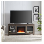 Camden&Wells - Quincy Log Fireplace TV Stand for Most TVs up to 65