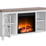 Camden&Wells - Colton Log Fireplace TV Stand for Most TVs up to 55