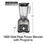 Hamilton Beach - Professional 10-Speed Blender - Black/gray/transparent