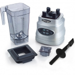 Omega OM7560S 10-Speed 3HP Countertop Blender with 64oz Jar, Silver - Silver