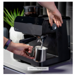 GE Profile - Semi-Automatic Espresso Machine with 15 bars of pressure, Milk Frother, and Built-In Wi-Fi - Black