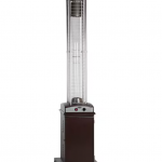 Fire Sense - Square Flame Gas Patio Heater - Hammered Bronze