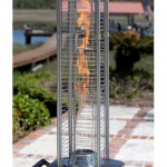 Fire Sense - Square Flame Gas Patio Heater - Hammered Bronze