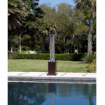 Fire Sense - Square Flame Gas Patio Heater - Hammered Bronze