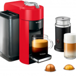 Nespresso Vertuo Coffee and Espresso Maker by De'Longhi with Aeroccino Milk Frother - Shiny Red