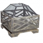 Fire Sense - Catalano Square Fire Pit - Antique bronze