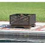 Fire Sense - Catalano Square Fire Pit - Antique bronze