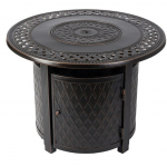 Fire Sense - Wagner Round Aluminum LPG Fire Pit - Antique Bronze