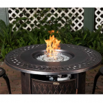 Fire Sense - Wagner Round Aluminum LPG Fire Pit - Antique Bronze