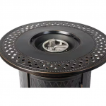 Fire Sense - Wagner Round Aluminum LPG Fire Pit - Antique Bronze