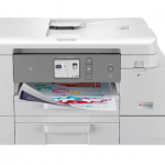 Brother - INKvestment Tank MFC-J4535DW Wireless All-in-One Inkjet Printer with Up to 1-Year of Ink in-box - White/Gray