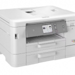 Brother - INKvestment Tank MFC-J4535DW Wireless All-in-One Inkjet Printer with Up to 1-Year of Ink in-box - White/Gray