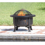 Fire Sense - Alpina Round Slate Top Fire Pit - Black