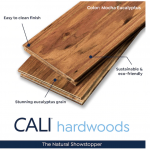 CALI  Fossilized Mocha Eucalyptus 5-1/8-in W x 9/16-in T Smooth/Traditional Solid Hardwood Flooring (27.3-sq ft)