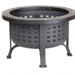 Fire Sense - Alpina Round Slate Top Fire Pit - Black