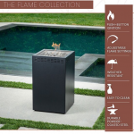 Mod Furniture - Flame 40,000 BTU Column Fire Pit - Steel/Grey