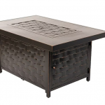 Fire Sense - Armstrong Rectangular Aluminum LPG Fire Pit - Antique Bronze