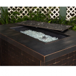 Fire Sense - Armstrong Rectangular Aluminum LPG Fire Pit - Antique Bronze