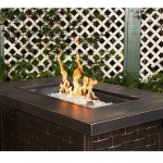 Fire Sense - Armstrong Rectangular Aluminum LPG Fire Pit - Antique Bronze