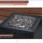 Mod Furniture - Flame 40,000 BTU Column Fire Pit - Steel/Grey