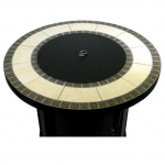 AZ Patio Heaters - Round Tile Top Firepit - Black