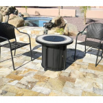 AZ Patio Heaters - Round Tile Top Firepit - Black