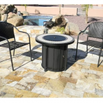 AZ Patio Heaters - Round Tile Top Firepit - Black