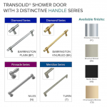 Transolid  Brooklyn 58-in to 60-in W x 80-in H Frameless Sliding Matte Black Soft Close Alcove Shower Door (Clear Glass)