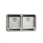 KOHLER  Undertone Undermount 31.5-in x 18-in Stainless Steel Double Equal Bowl Stainless Steel Kitchen Sink
