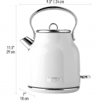 Haden  Heritage 1.7 Liter (7 Cup) Stainless Steel Electric Kettle with Auto Shut-Off and Boil-Dry Protection - 75012