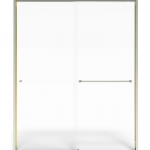 American Standard  56-in to 60-in W x 70-in H Semi-frameless Sliding Brushed Nickel Soft Close Alcove Shower Door (Clear Glass)