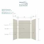 Transolid  Expressions 48-in W x 48-in D x 72-in H Cameo Alcove Panel Kit Shower Wall Surround