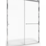 American Standard  56-in to 60-in W x 70-in H Semi-frameless Sliding Brushed Nickel Soft Close Alcove Shower Door (Clear Glass)