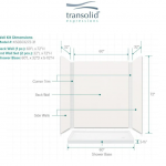 Transolid  Expressions White 32-Piece 32-in x 60-in x 72-in Alcove Shower Kit (Center Drain) Drain Included