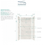 Transolid  Expressions 48-in W x 36-in D x 96-in H Bianca Alcove Panel Kit Shower Wall Surround