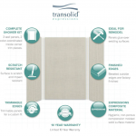 Transolid  Expressions 48-in W x 48-in D x 72-in H Cameo Alcove Panel Kit Shower Wall Surround