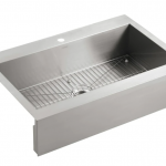 KOHLER  Vault Farmhouse Apron Front 35.75-in x 24.31-in Stainless Steel Single Bowl 1-Hole Stainless Steel Kitchen Sink