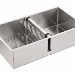 KOHLER  Strive Undermount 32-in x 18.31-in Stainless Steel Double Equal Bowl Stainless Steel Kitchen Sink