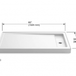 KOHLER  Bellwether 34-in W x 60-in L with Right Drain Rectangle Shower Base (White)