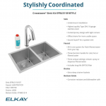 Elkay  Undermount 30.75-in x 18.5-in Stainless Steel Double Equal Bowl Stainless Steel Kitchen Sink All-in-one Kit