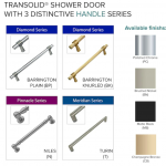 Transolid  Brooklyn 58-in to 60-in W x 80-in H Frameless Sliding Champagne Bronze Soft Close Alcove Shower Door (Clear Glass)