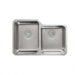 KOHLER  Undertone Undermount 31.5-in x 20.87-in Stainless Steel Double Offset Bowl Stainless Steel Kitchen Sink
