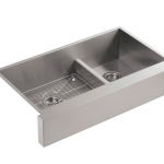 KOHLER  Vault Dual-mount 35.5-in x 21.25-in Stainless Steel Double Offset Bowl Stainless Steel Kitchen Sink