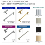 Transolid  Brooklyn 58-in to 60-in W x 80-in H Frameless Sliding Champagne Bronze Soft Close Alcove Shower Door (Clear Glass)