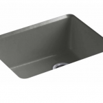 KOHLER  Drop-In 25-in x 22-in Thunder Grey Single Bowl Cast Iron Workstation Kitchen Sink