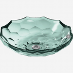 KOHLER  Artist Editions Briolette Translucent Dew Glass Vessel Round Traditional Bathroom Sink (Drain Included) (17.5-in x 17.5-in)